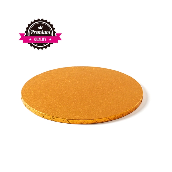 Cake Board Round 25cm (10") / Thickness 12mm - ORANGE